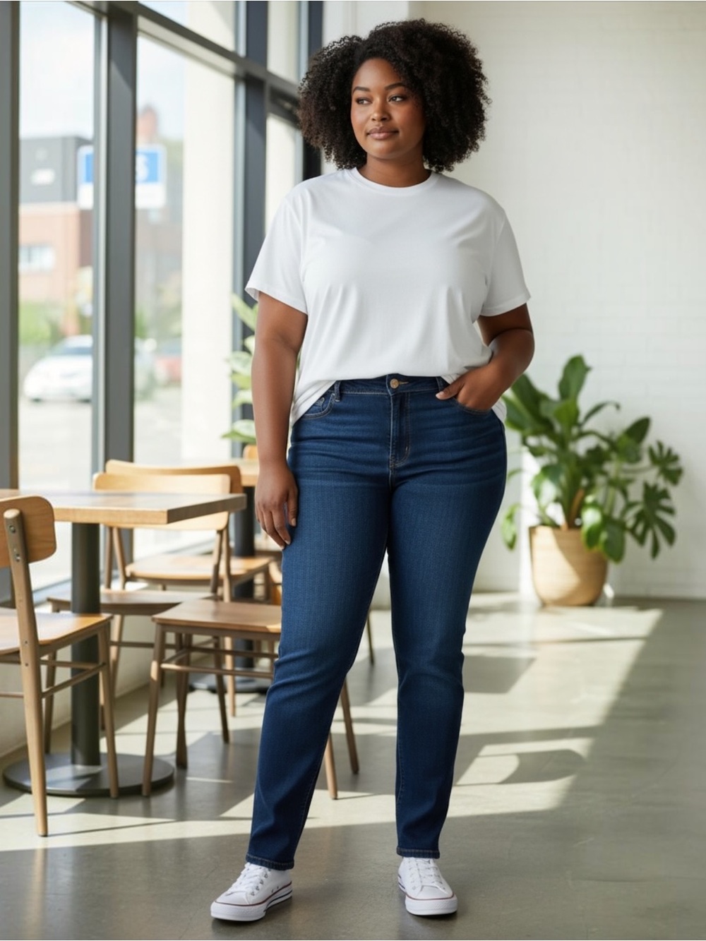 Lane Bryant Genius Fit Skinny Jeans Womens Plus Size 16 Long 16L Dark Wash Denim
